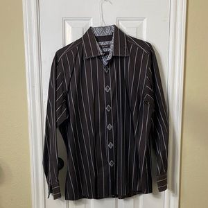 Men’s Zagiri Brown Button Up Dress Shirt